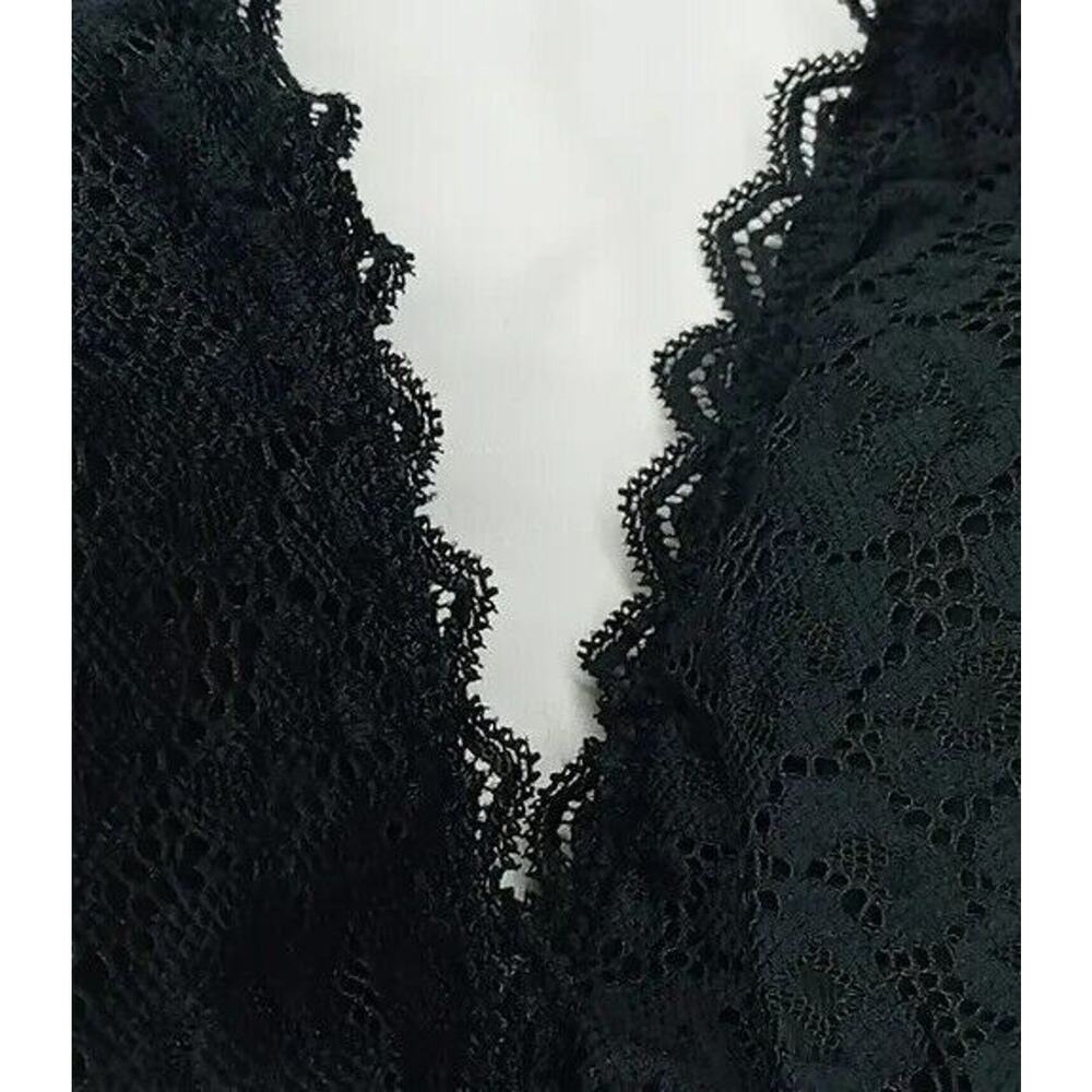 Auden Black Lace Halter Lightly Lined Bralette - M (34C, 34D, 36B, 36C) - Picture 2 of 8
